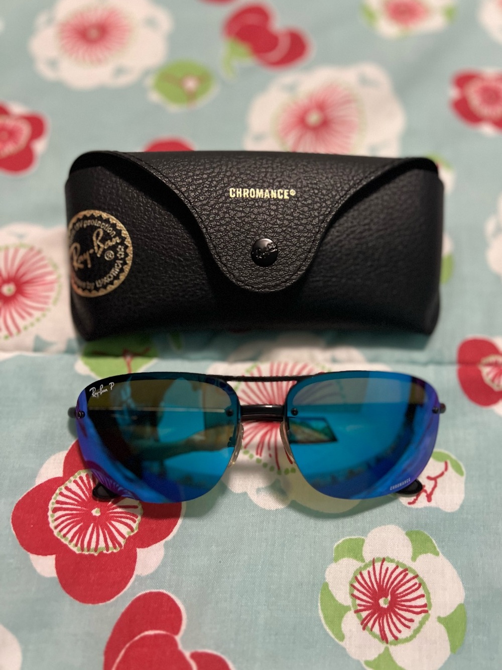 Ray-Ban Polarized Blue Mirrored Chromance Sunglasses 🕶️